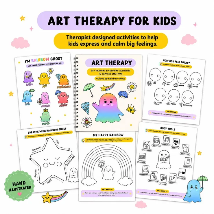 Rainbow Ghost Art Therapy Pack cover