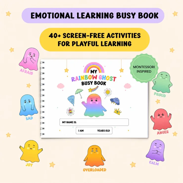 Rainbow Ghost Busy Book cover
